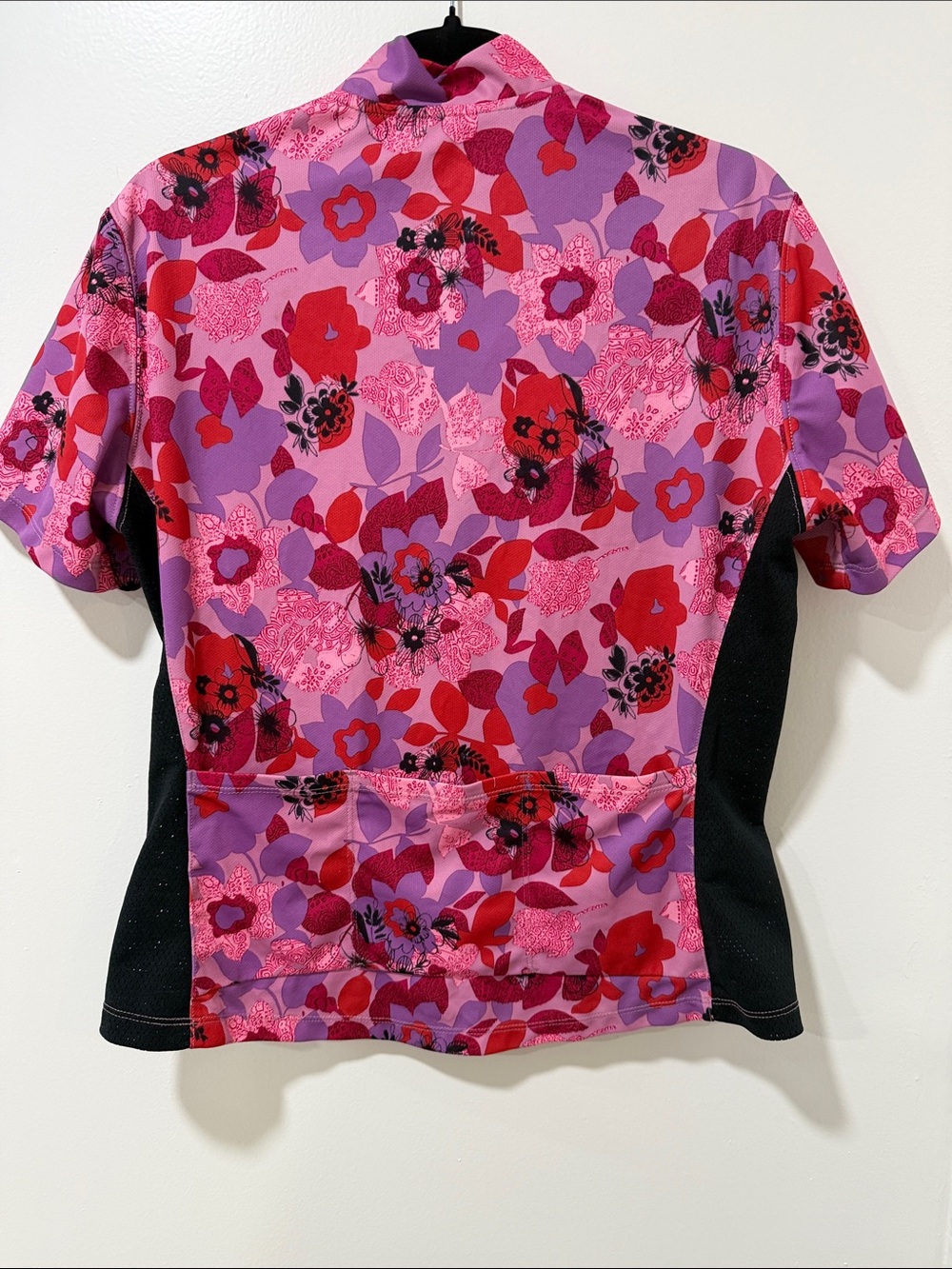 Jerry Floral Pink Short Sleeve Cycling Top - Picture 2 of 9